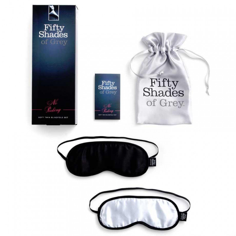 Набор из двух масок на глаза Soft Blindfold Twin Pack черный с серым OS12
